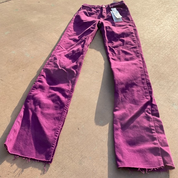 Zara Jeans Zara Slim Rise Purple Jeans Nwt Sz 2 Flawback Brand Tag